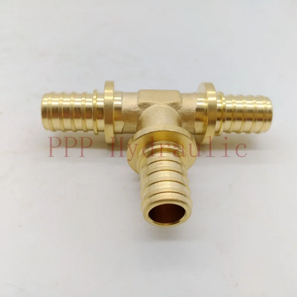 

Brass Straight Pipe Fitting T16-16-16 Equal diameter three-way water pipe joint Connector Adapter supplier PPP Hydraulic Tool