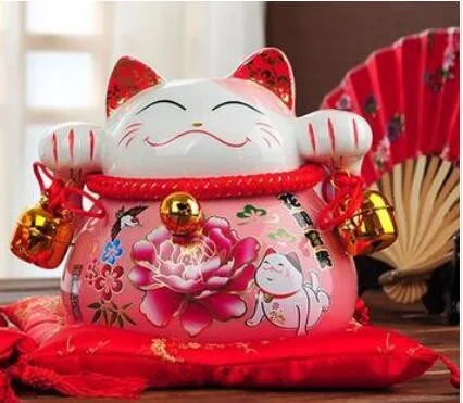 YM керамическая копилка maneki neko для домашнего декора украшения комнаты