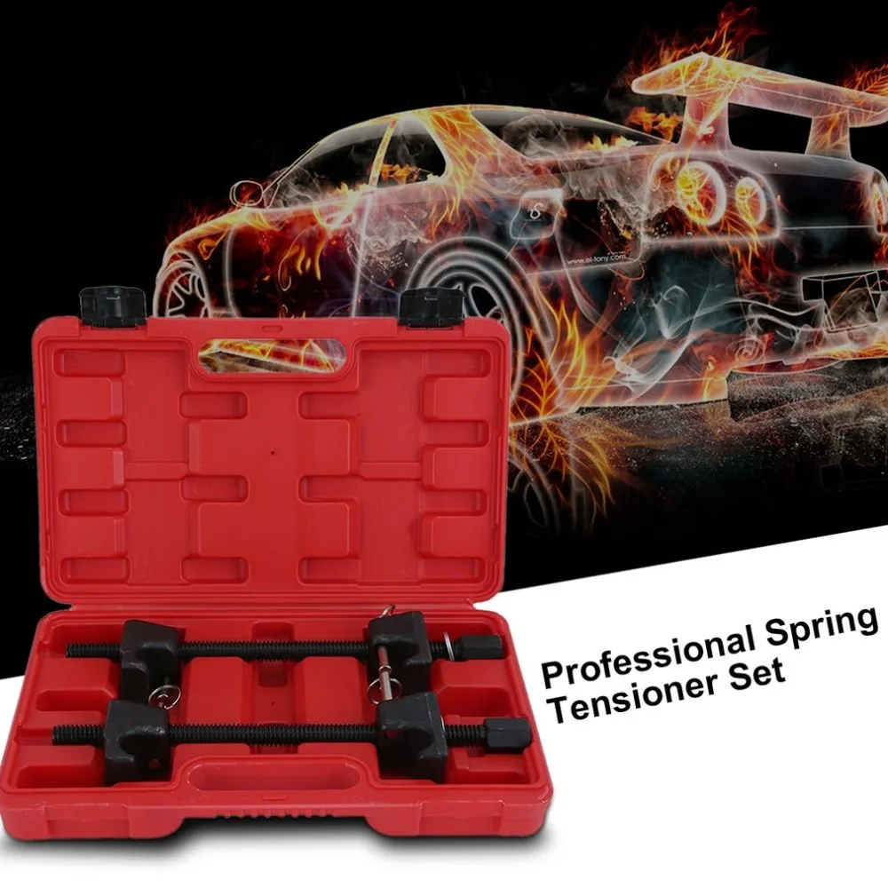 

DE New Professional Spring Tensioner Set 300MM Robust Lowering Shock Absorber With Carrying Case Automotive Workshop Equipment