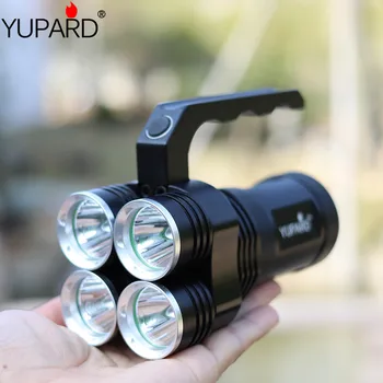 

YUPARD 4*XM-L2 T6 LED 18650 rechargeable batter Spotlight Searchlight tactical Torch bright Flashlight camping hunting fish lamp