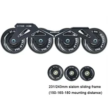 231 243mm cadre et 4*80 76 72 mm 90A roues et roulements pour patins de patinage en ligne Slalom glisse Base pour adultes enfants patins XX3
