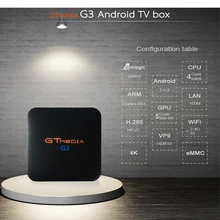 GT MEDIA G3 TV BOX Android 7.1.2 OS Smart TV Box 2GB 16GB Amlogic S905X Quad Core 2.4GHz WiFi Set top box 1GB 8GB X96 mini europ iptv box x96 1g 8g amlogic s905x quad core android 6 0 tv box wifi hdmi 2 0a 4k 2k marshmallow norway denmark sweden