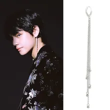 1 шт. корейские ювелирные изделия KPOP Bangtang мальчики из нержавеющей стали цепь пять шариков серьги Suga серьги гвоздики для женщин и мужчин