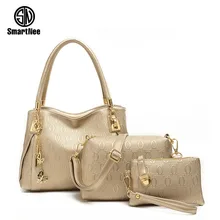 Smartnee 3 Unids/set Vintage Bolsos Mujeres Messenger Bags Mujer Bolso Bolsas de Hombro Sólido Oficina de Señora Casual Nueva Top-mango