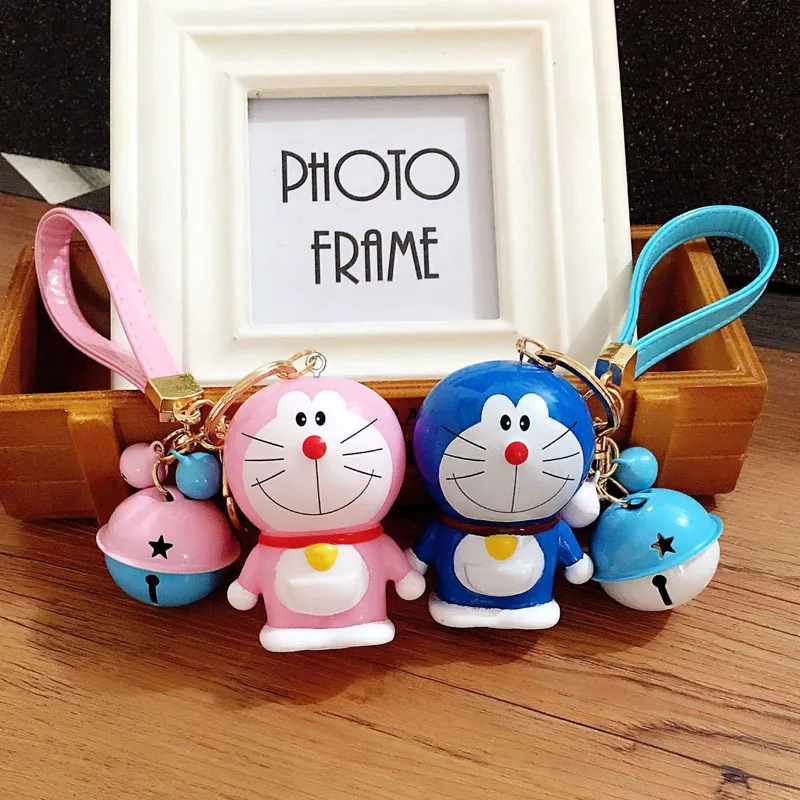 

Fate Love Korea Creative Silicone Cute Cat Keychains Female Cartoon Leather Rope Bell Car Bag Key Chain Pendant