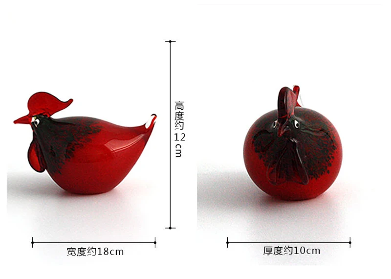 Прекрасный цветные глянцевые куриная семья художественных промыслов Творческий фигурки животных миниатюрные украшения Декор для дома в
