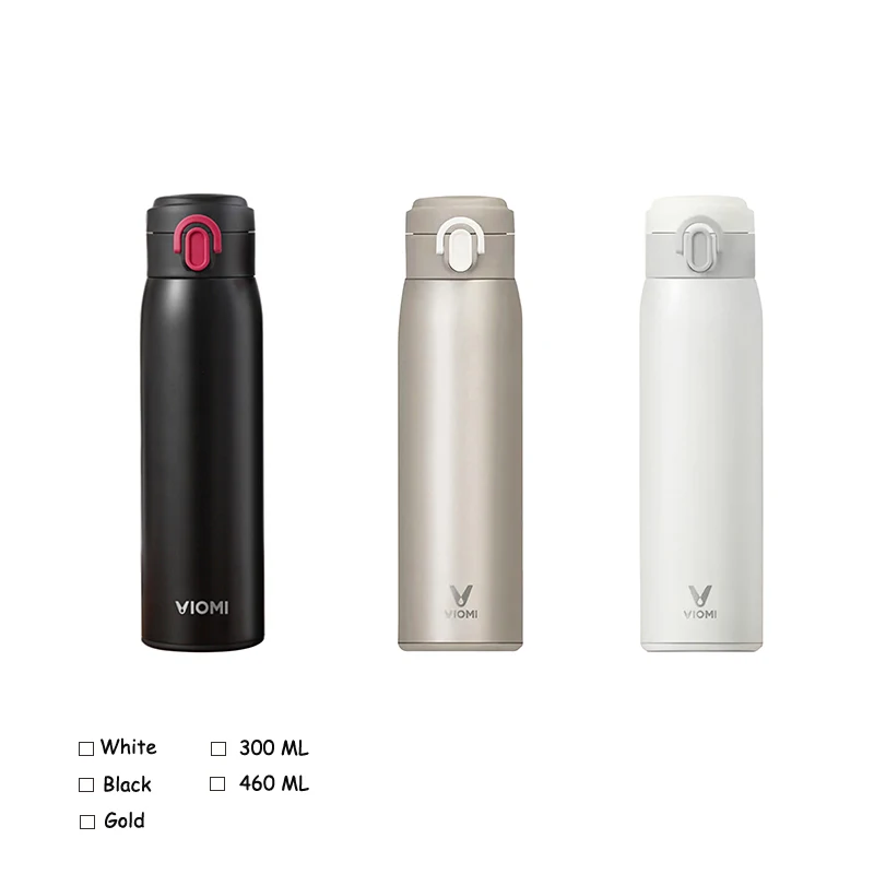 

Xiaomi VIOMI Thermos Cup Mijia 300ml/460ml Stainless Steel Insulation Cup Portable Vacuum Water Bottle Thermos Cup 24 Hours