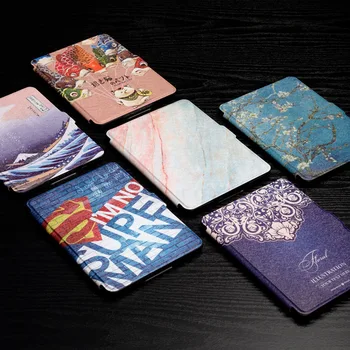 

Magnet case cover for kindle paperwhite case handle Lighted Slim Leather Cover For Kindle Paperwhite 1 2 3 auto wake up case
