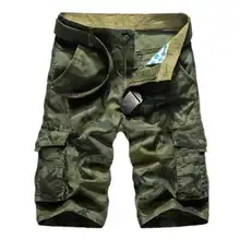 Камуфляжные мужские шорты Карго, новинка, мужские повседневные шорты, мужские свободные рабочие шорты, мужские военные шорты размера плюс 29-44