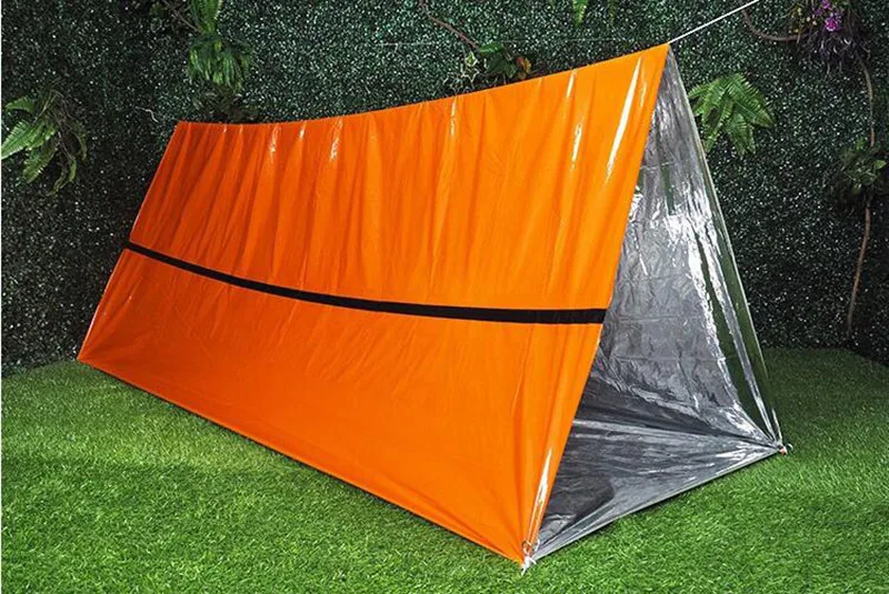 Wholesale 100pcs/lot outdoor emergency survival tent PE Waterproof