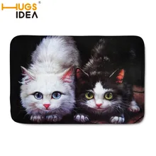 HUGSIDEA милый кот собака Ковры фланель Ковры S для Гостиная Ванная комната rugs Главная Дверь Прямоугольник с нескользящим коврики Добро пожаловать прихожая