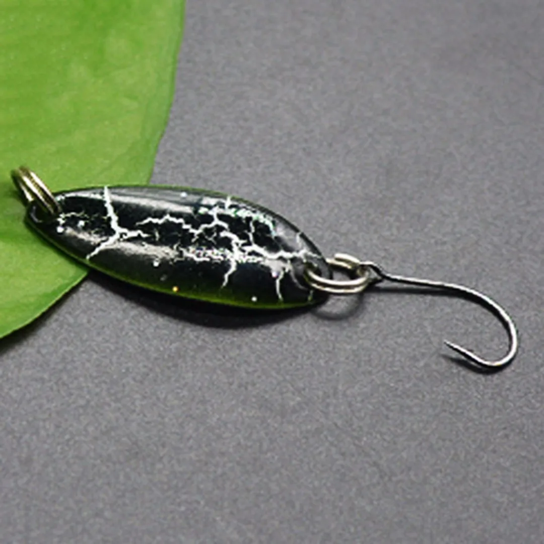 New 5Pcs 3.2cm/3g Metal Spoon Fishing Lure Spinner Bait For Trout Blinker Bass Artificial With Single Hook Fishing Accessories