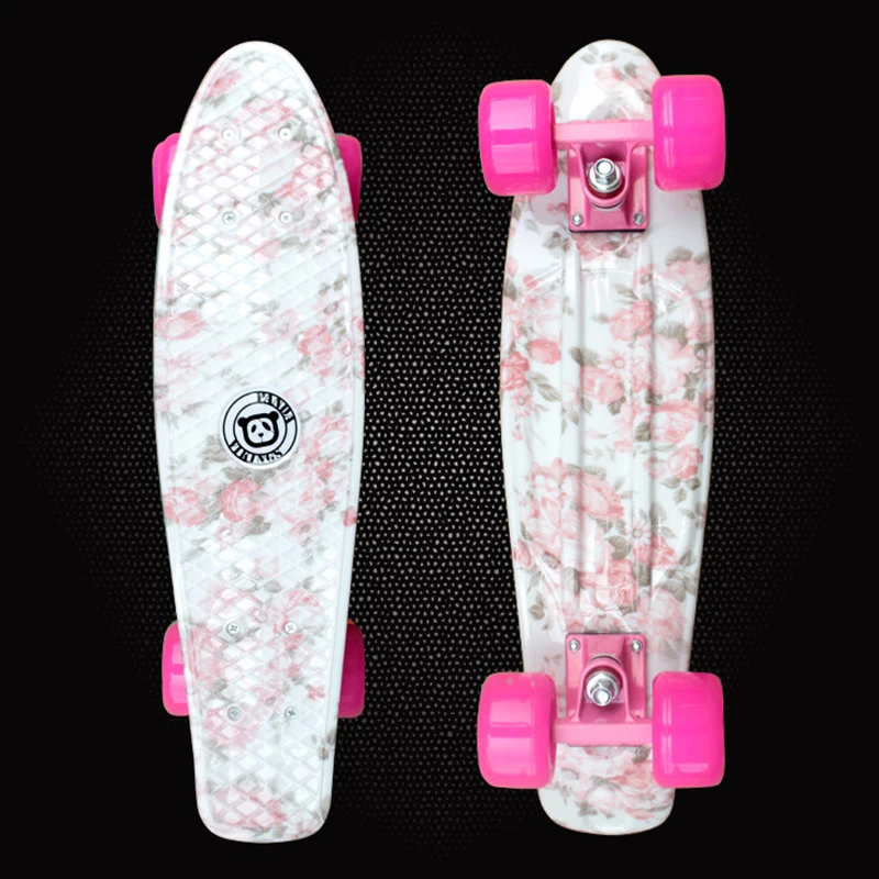 Hot Sale Flowers Printed 22" Skateboard Complete
