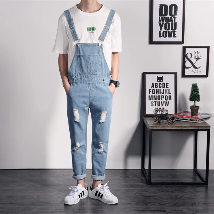 racket Macadam adopt 2019 New Men's Bib Overall Casual Blue Jean Jumpsuit for Men One Piece Romper  Denim Jumpsuit Men Hip Hop Ripped Suspender Jeans|Jeans| - AliExpress