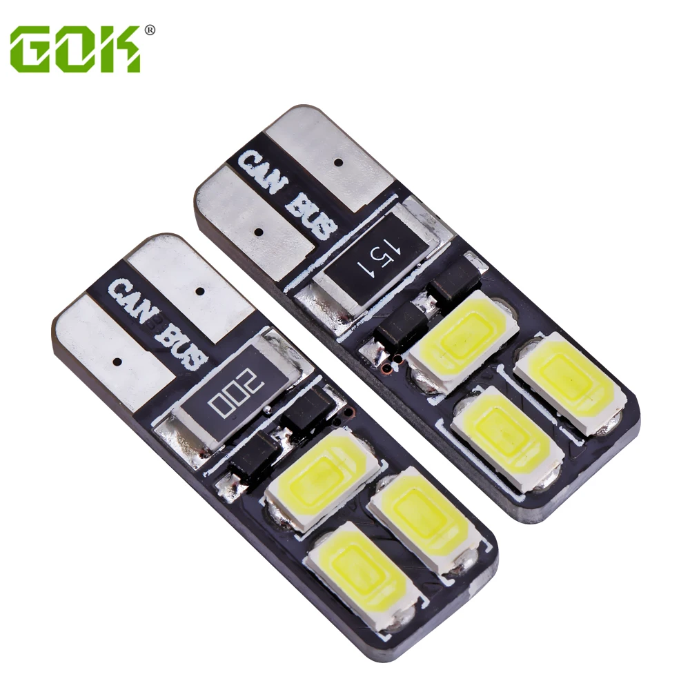 

Wholesale Super Bright 100pcs/Lot T10 Canbus w5w led canbus T10 6smd led 5630 5730 car Light Canbus NO OBC ERROR White 12v