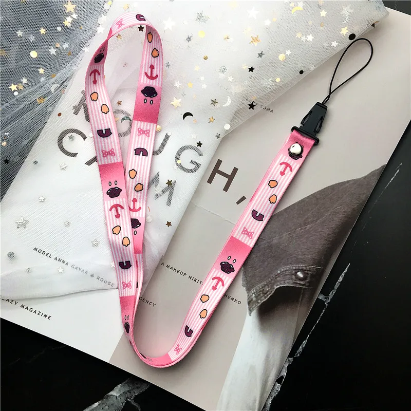 

Candy color Mobile Phone Strap Cartoon Cute Lanyard for keys Neck Strap ID Card For Huawei iphone USB Badge Holder DIY Hang Rope