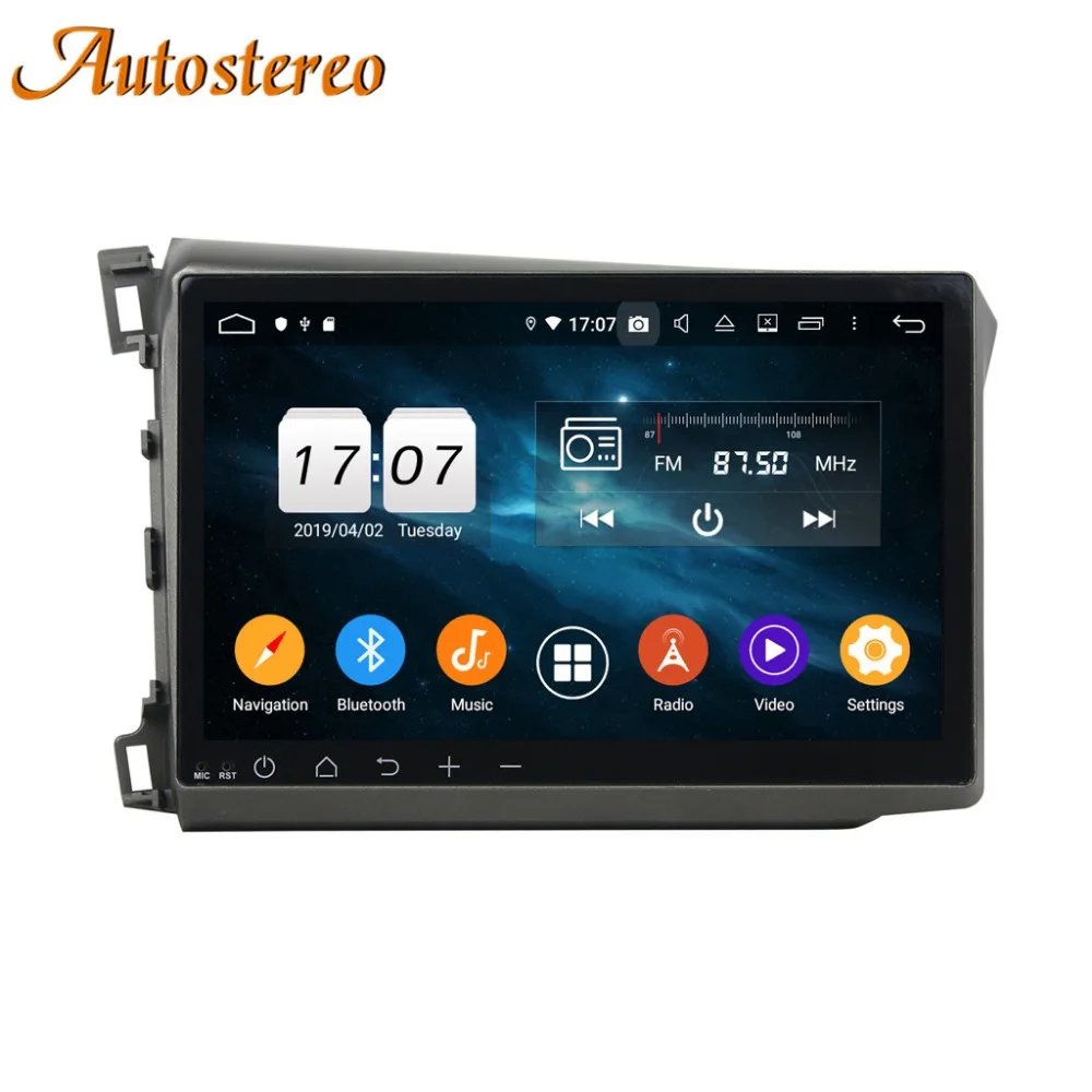 

DSP Android 9.0 Car DVD player GPS navigation Stereo For Honda Civic 2012 13 14 15 multimedia auto radio tape recorder head unit