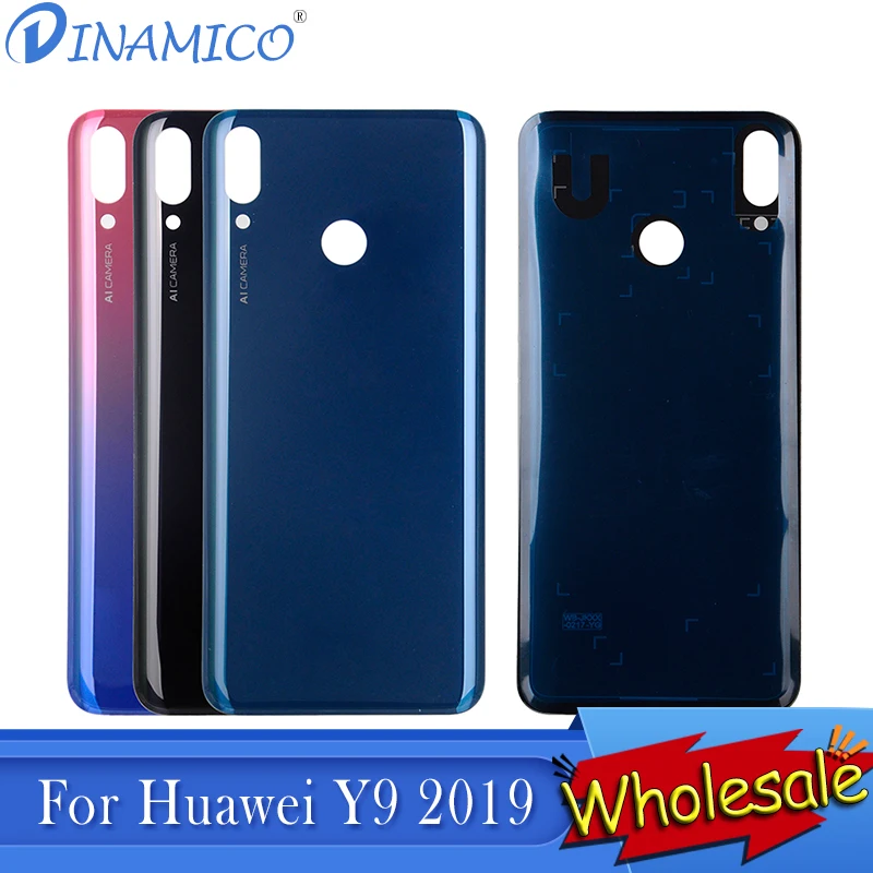 Dinamico для Huawei Y9 2019 задняя крышка батареи стеклянная панель корпус ремонт дверей