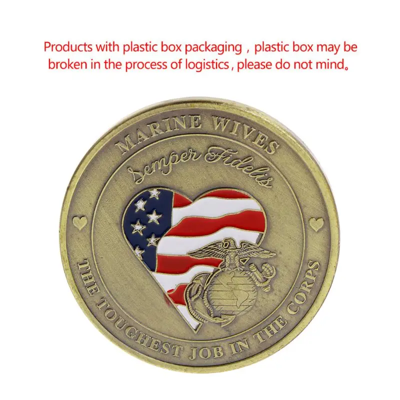 

Commemorative Coin Marine Marines Wives Crops Collection Collectible Souvenir Gifts Art Coins Bronze Home Decor