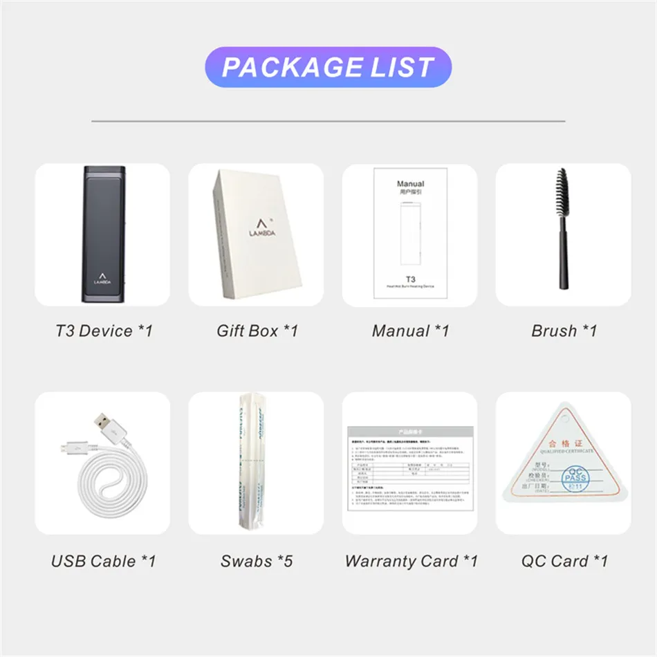 LAMBDA T3 оригинальная ручка без огня с модулем pod box испарителя 1500mah vape kit электронная