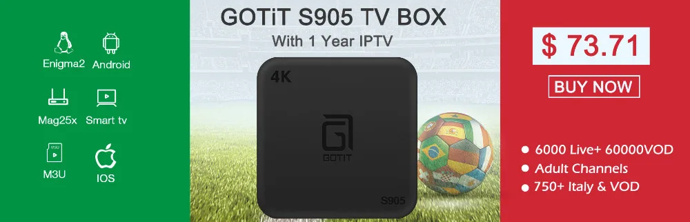 GOTiT Италия IP tv M3U подписка 6000+ Live Super Italia IP tv Германия итальянская Albania Турция XXX для Android Enigma2 Smart tv