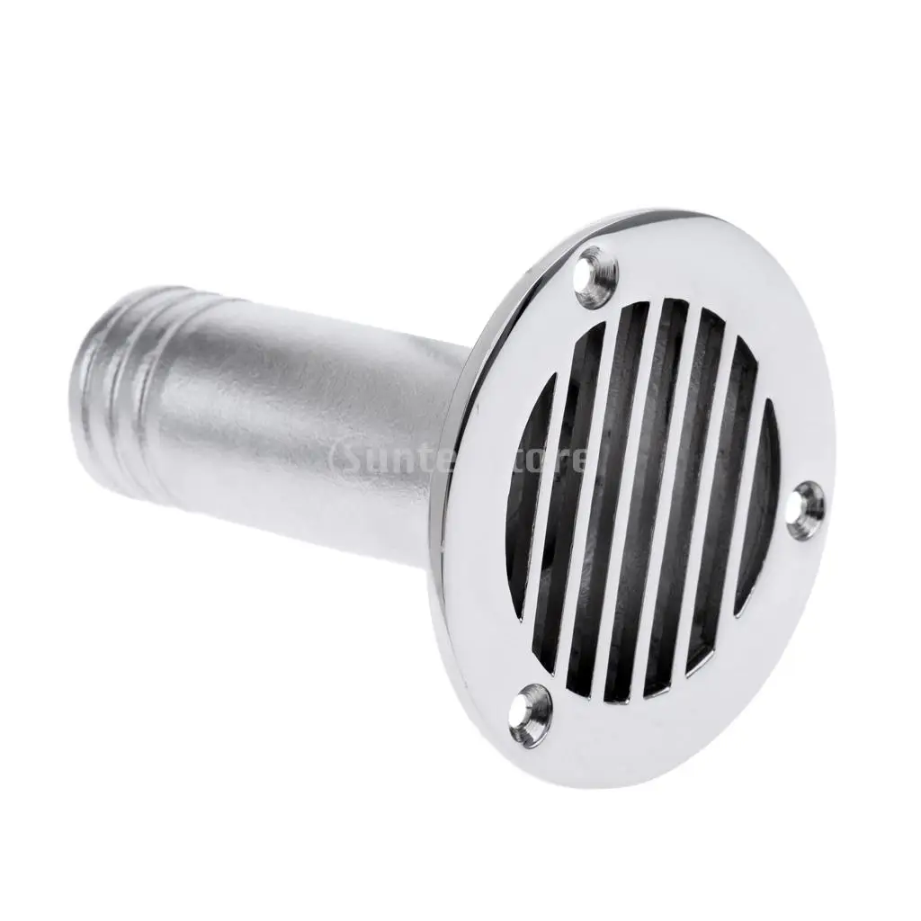 Heavy Duty Polished 316 Stainless Steel Boat Deck Drain Scupper For Marine Boat Yacht Dinghy Sailboat