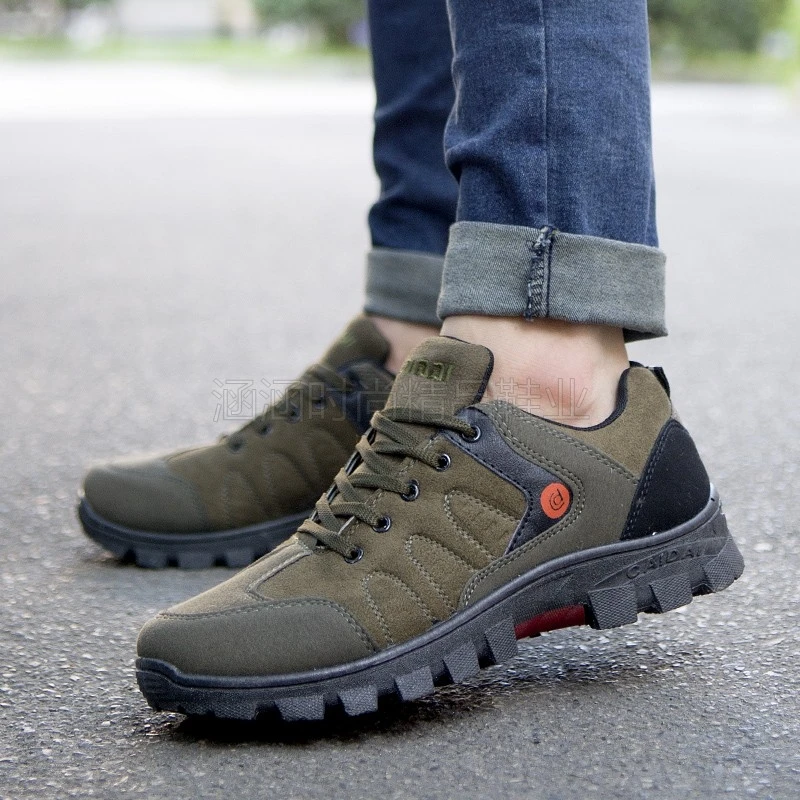 preço 2018 Novos Homens Tênis para caminhada Nubuck Sapatos de Escalada Trekking Sapatos À Prova D Água Ao Ar Livre Sapatos De Montanha de Couro Genuíno Tênis
