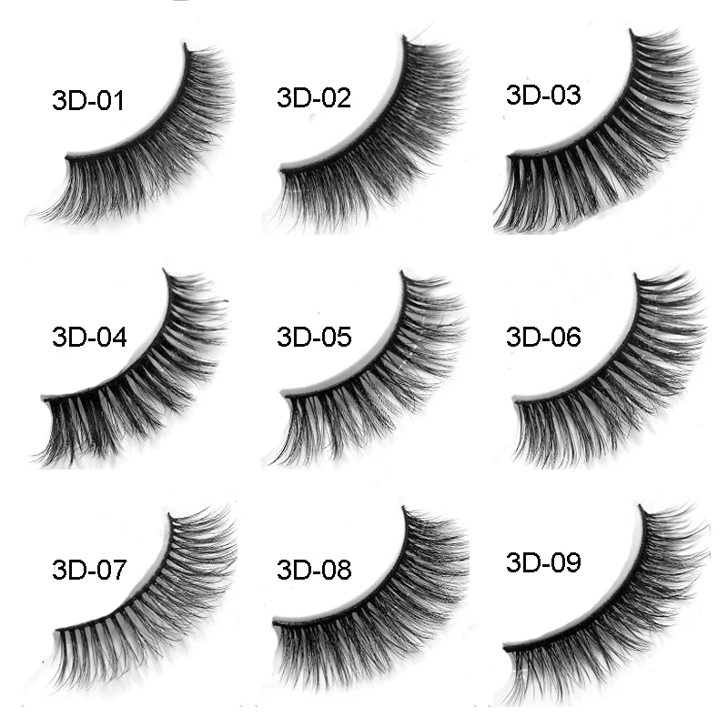 

3D Mink Lashes False Eyelashes Soft Natural long thick Eyelashes Handmade Fake Eye Lash Extension for full professional makeup
