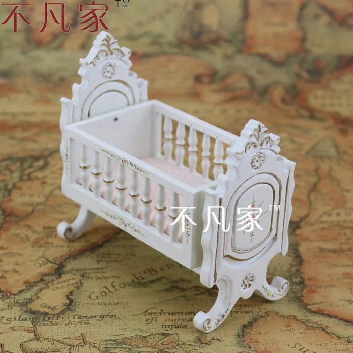 

Doll house miniature dollhouse baby furniture white baby shaker