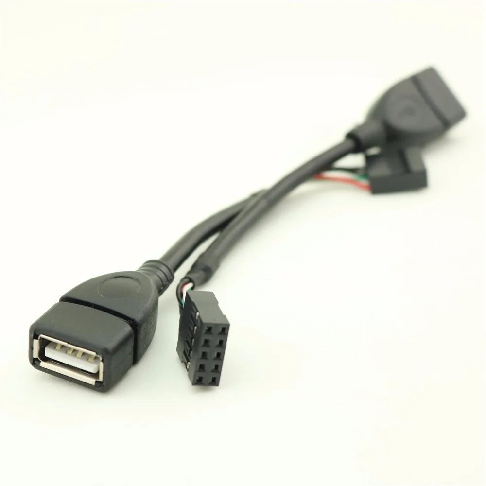 2pcs USB Type A Female to Dupont Pin Female Data Motherboard Adapter Cable _ - AliExpress Mobile