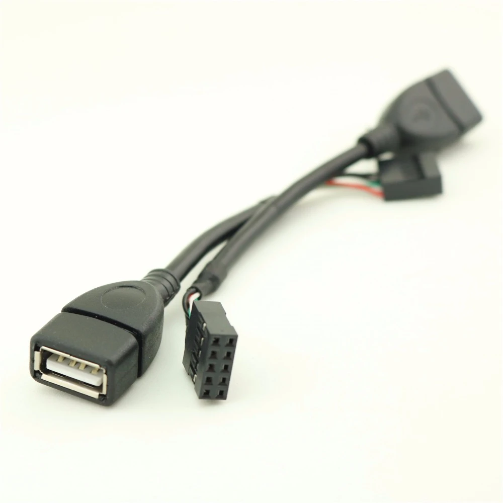 Micro USB Male to Mini USB Female USB Adapter Data Computer Cable Black 10cm,8cm 