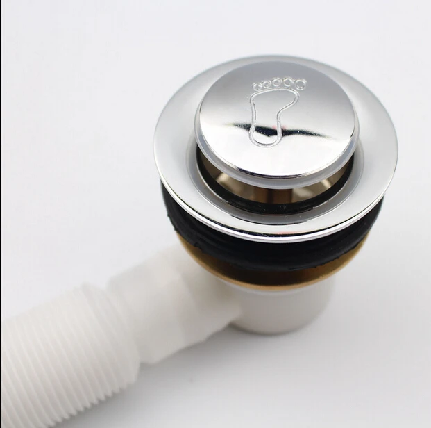 Free shipping chrome plated bathroom bathtub drainage Push down pop up