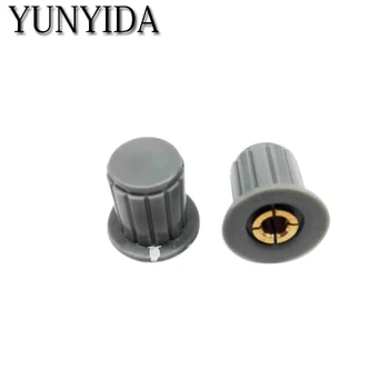 

5PCS Gray WXD3-13-2W potentiometer knob cap (copper core) Free shipping KYP16-16-4J 4mm