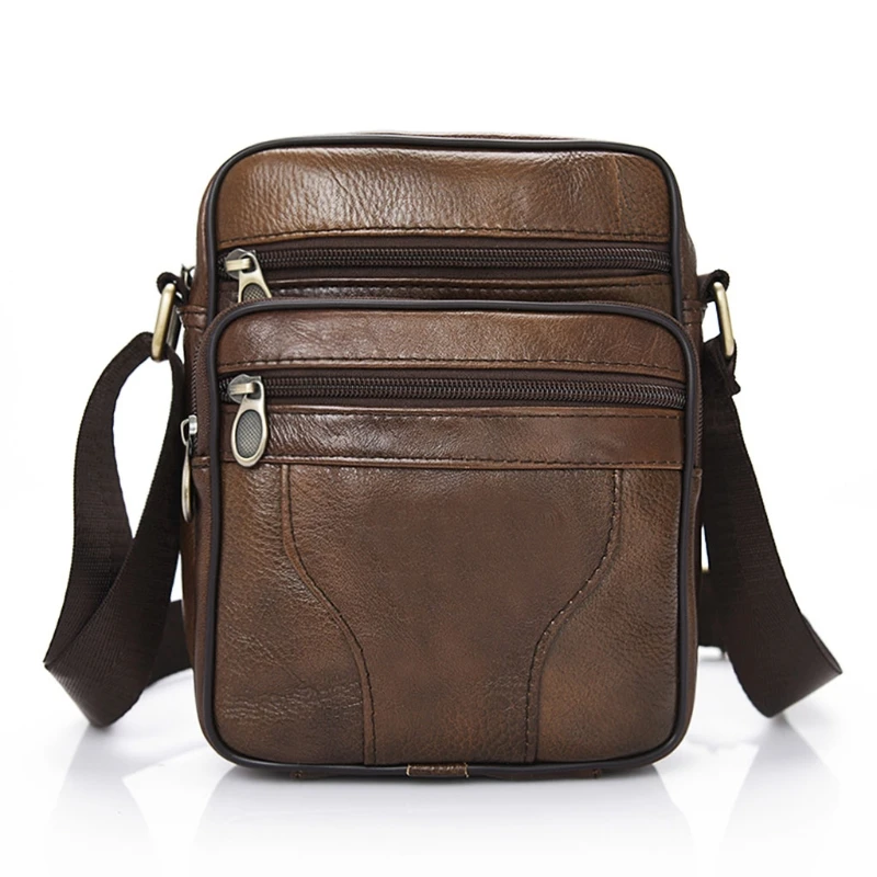 

Casual Leather Vintage Shoulder Bag 2018 Male Men Messenger Crossbody Bags Handbag New Zip Solid Fashion New THINKTHENDO