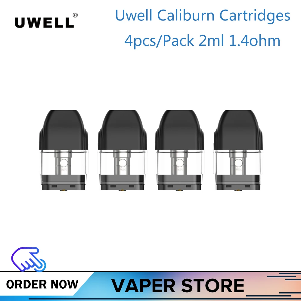 Оригинальный картридж Uwell Caliburn 4/8/12 шт. 2 мл Ом электронные сигареты аксессуары для