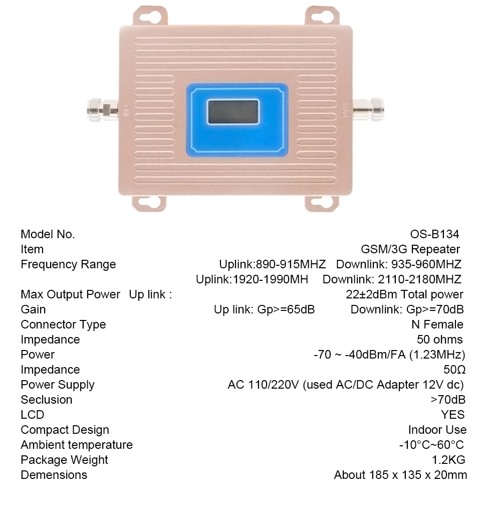 3G ретранслятор сотового сигнала GSM 900 UMTS 2100 двухдиапазонный усилитель сотового телефона 900 МГц 2100 МГц+ Внутренняя/наружная антенна