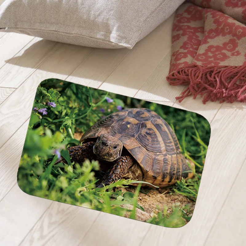 

Quality print Turtle tortoise 40x60cm floor mat hallway doormat suede Welcome entrance door mat anti-slip water Water absorption