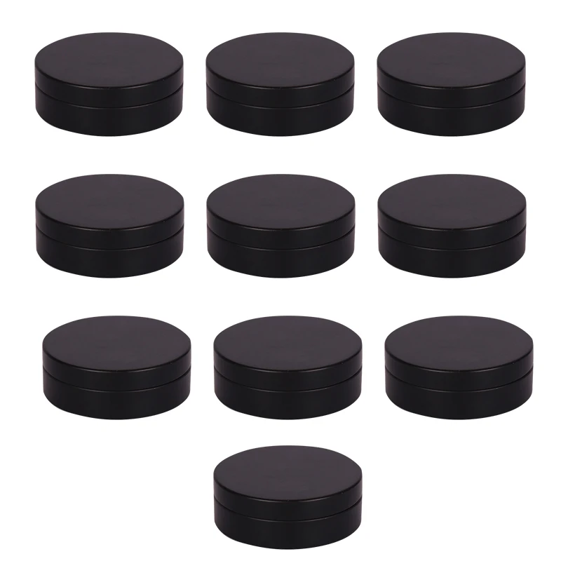 

10Pcs 100ml Empty Aluminium Cosmetic Container Pots Jar Black Makeup DIY Cream Cosmetic Box Wax Boxes