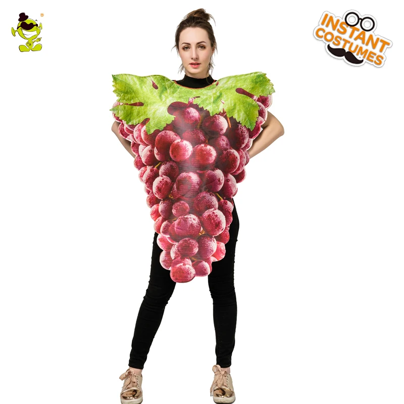 Bunch Of Grapes Costume For Party Funny Fruit Jumpsuit Halloween