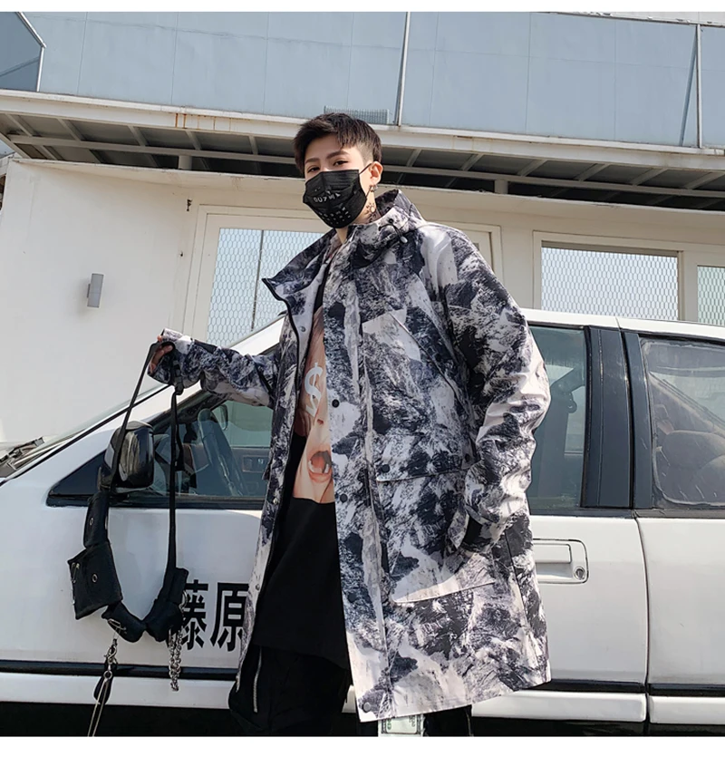 Patchwork Oversize Windbreaker Pullover Jackets Male Coats Vintage Varsity Jacket Men  (2)
