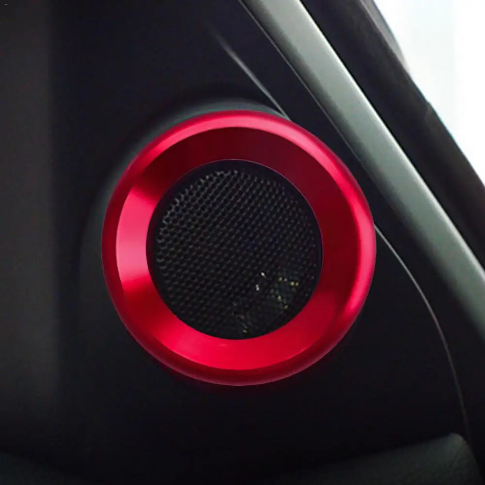 Украшения круг планки громкий динамик анодированный алюминиевый двери автомобиля аудио кольца динамиков планки для Honda Civic
