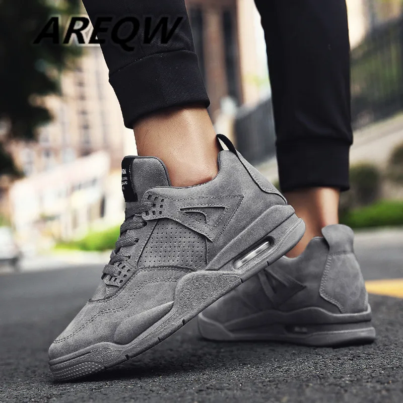 

2019 Fashion Cross Strap Men's Casual Shoes Spring and Autumn Middle Help Flat Shoes