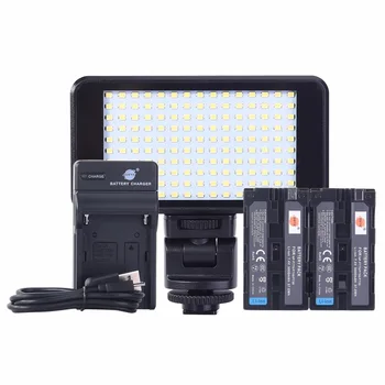 

DSTE DB87 150-LED 1150-1350LUX 2pcs F750 Battery with Charger Video Light Hoteshoe LED Lamp for Canon DSLR Camera