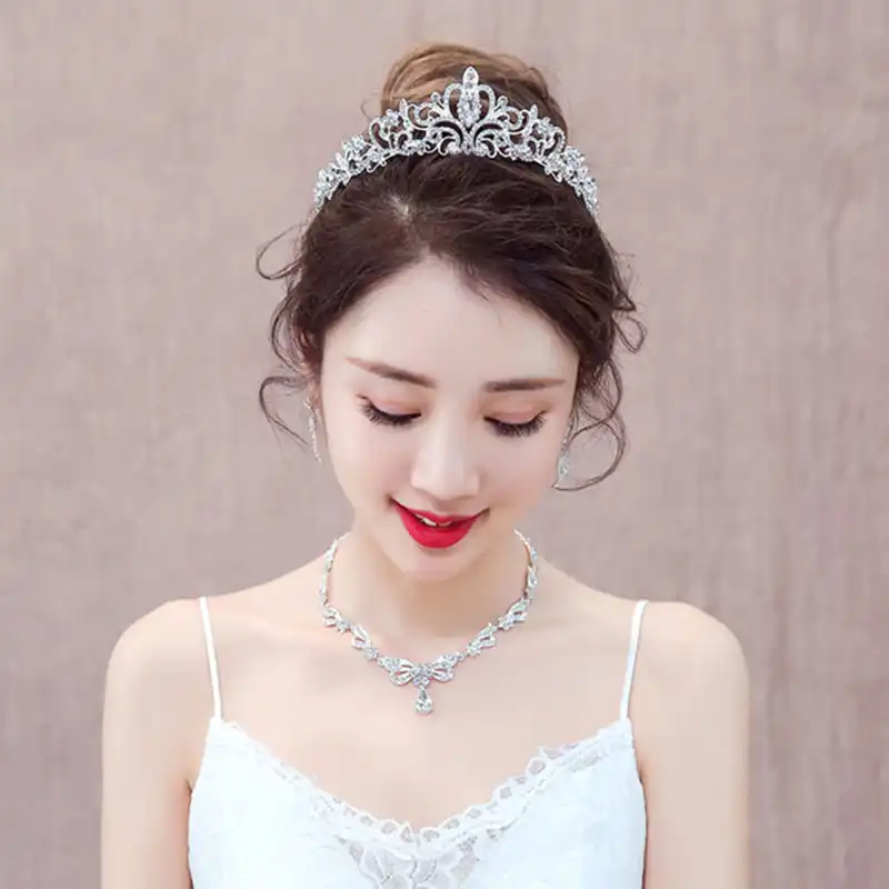 Bridal Wedding Crown Headband Chinese Hair Accessories Jewelry