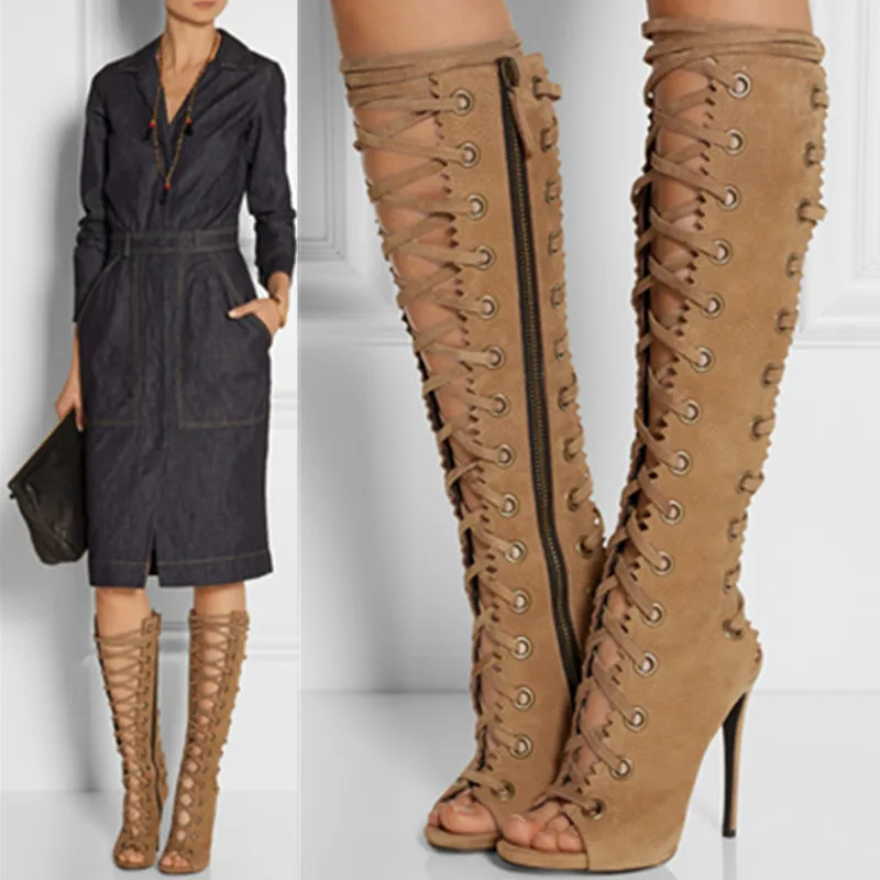 strappy boots women's shoes