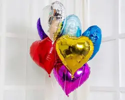 18 дюймов в форме сердца Алюминий шары надувные из фольги для дня рождения Аксессуары гелий воздушный шар Globos Свадебные украшения