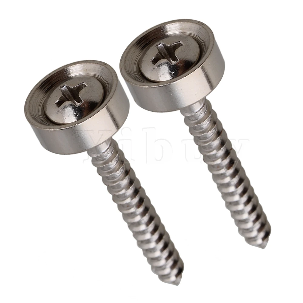 

Yibuy 4 CHROME NECK JOINT BUSHINGS AND BOLTS FOR ELECTRIC GUITAR