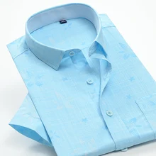 Мужские хлопковые удобные модные летние супер большие официальные новые мужские рубашки с коротким рукавом высокого качества размера плюс 38-50 M-10XL 77087