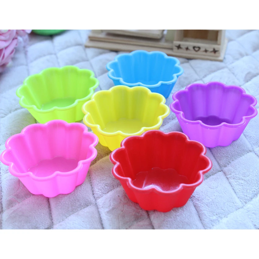 12PCS Muffin Silicone Mold Bakeware Cupcake Liners Baking Cake Decorating Tools Kitchen Accessories | Дом и сад