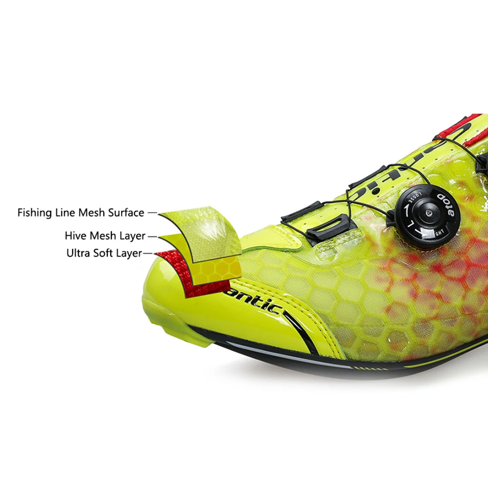 Santic Pro углеродное волокно Дорожный велосипед Велоспорт мужские кроссовки самоблокирующаяся дышащая одежда MTB для велосипедистов обувь Нескользящие сапоги